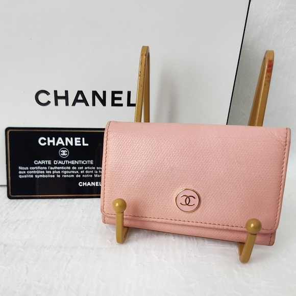 Auth Chanel CC Pink Key Case - Picture 1 of 9